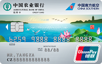 南方航空水版白金信用卡